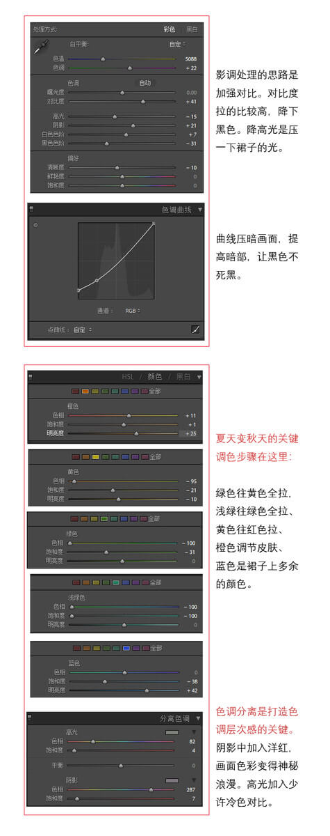 如何调出高级仙气的秋天色调（把夏天变秋天的调色教程）