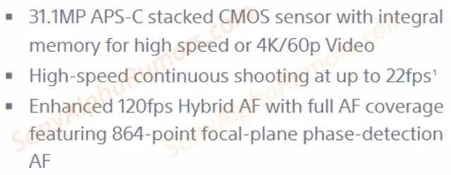 索尼新款A7000相机或采用3110万像素传感器